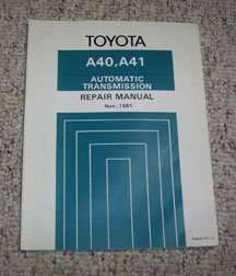 1981 Toyota Celica A40 & A41 Automatic Transmission Service Repair Manual