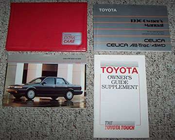 1990 Toyota Celica & Celica All-Trac/4WD Owner's Manual Set 1990 Toyota Celica & Celica All-Trac/4WD Owner's Manual Set