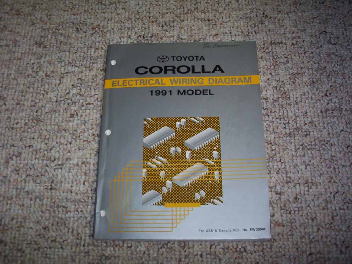 1991 Toyota Corolla Electrical Wiring Diagram Manual