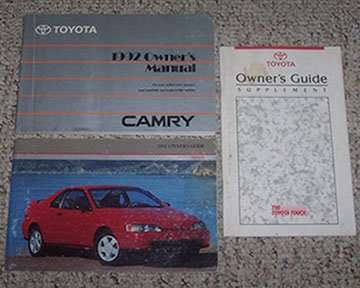 1992 Toyota Camry Owner's Manual Set 1992 Toyota Camry Owner's Manual Set