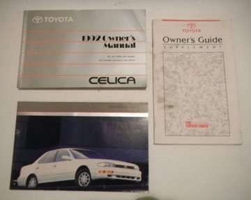 1992 Toyota Celica Owner's Manual Set 1992 Toyota Celica Owner's Manual Set
