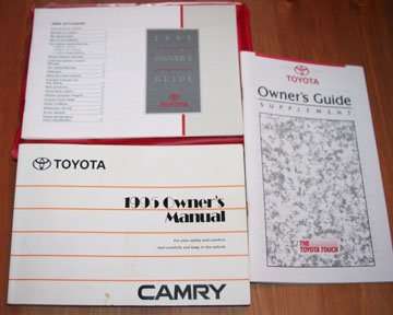 1995 Toyota Camry Owner's Manual Set 1995 Toyota Camry Owner's Manual Set
