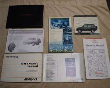 1996 Toyota Rav4 Owner's Manual Set 1996 Toyota Rav4 Owner's Manual Set