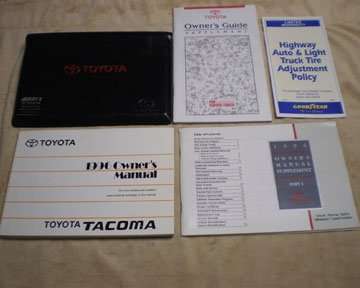 1996 Toyota Tacoma Owner's Manual Set 1996 Toyota Tacoma Owner's Manual Set