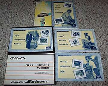 2000 Toyota Camry Solara Owner's Manual Set 2000 Toyota Camry Solara Owner's Manual Set