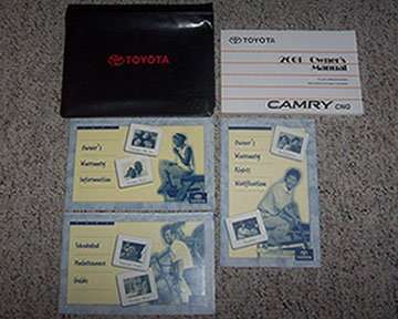 2001 Toyota Camry CNG Owner's Manual Set 2001 Toyota Camry CNG Owner's Manual Set