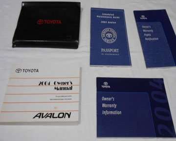 2004 Toyota Avalon Owner's Manual Set 2004 Toyota Avalon Owner's Manual Set