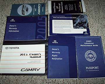2005 Toyota Camry Owner's Manual Set 2005 Toyota Camry Owner's Manual Set