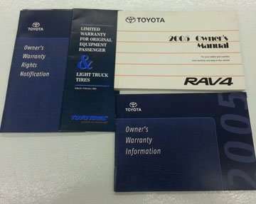 2005 Toyota Rav4 Owner's Manual Set 2005 Toyota Rav4 Owner's Manual Set