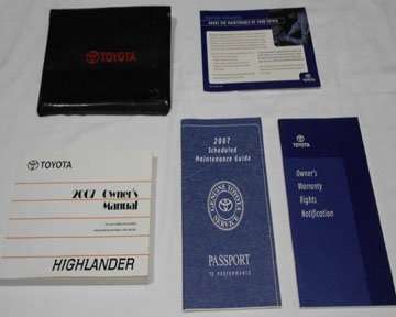 2007 Toyota Highlander Owner's Manual Set 2007 Toyota Highlander Owner's Manual Set