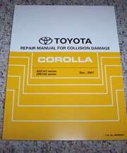 2009 Toyota Corolla Collision Damage Body Repair Manual