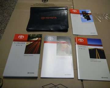 2013 Toyota FJ Cruiser Owner's Operator Manual User Guide Set 2013 Toyota FJ Cruiser Owner's Operator Manual User Guide Set