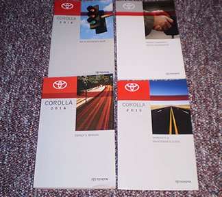 2016 Toyota Corolla Owner's Manual Set 2016 Toyota Corolla Owner's Manual Set